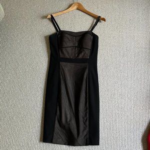 Black Halo Bodycon Pencil Dress Black/Tan Size 6